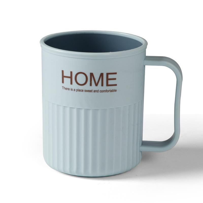 

1PC 500ML Bathroom Tumblers Cup for Bathroom Food Grade Travel Home Brush Cup Plastic Drinks Milk Coffee Beer Cups Water Mugs 500ML світло-синій колір