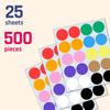 500 Pieces - Large Colored Stickers for Moving Boxes, Round Circle Color Coded Dot Labels - 2 Inch, 10 Colors
