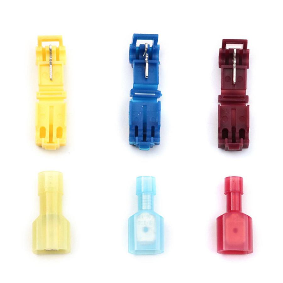 240 Pcs Car 22-10AWG 3-Color Insulated Splice Wire Terminal T-Tap Connector Set