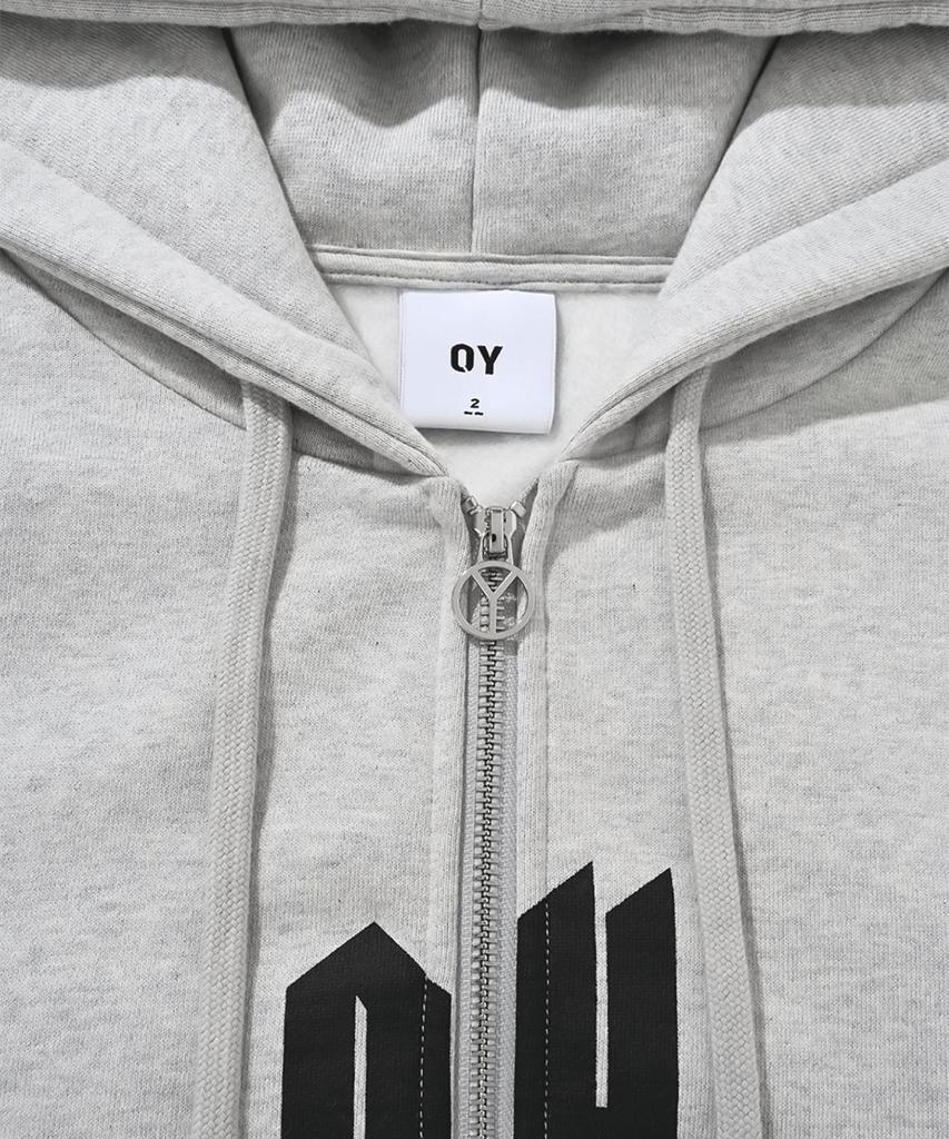Openyard(Oy) Opyd Logo Hoodie Zip Up-Grey