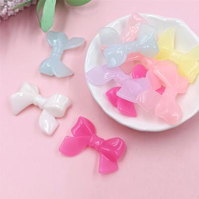 30Pcs 33*24mm DIY Butterlry Beads Acrylic Bowknots Beading Materials Macaron Handmade Fashion