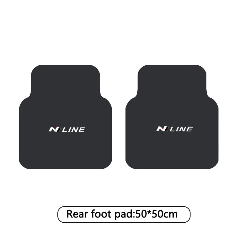 For Hyundai N NLine Tucson Accent Elantra Santa fe Sonata I10 2/4pcs Car Floor Mats Universal Auto Foot Pad Automobile Interior