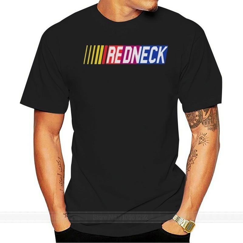 Auto Racing Las Vegas Redneck BLACK Printed Cotton T-shirt Male Brand Teeshirt Men Summer Cotton T Shirt