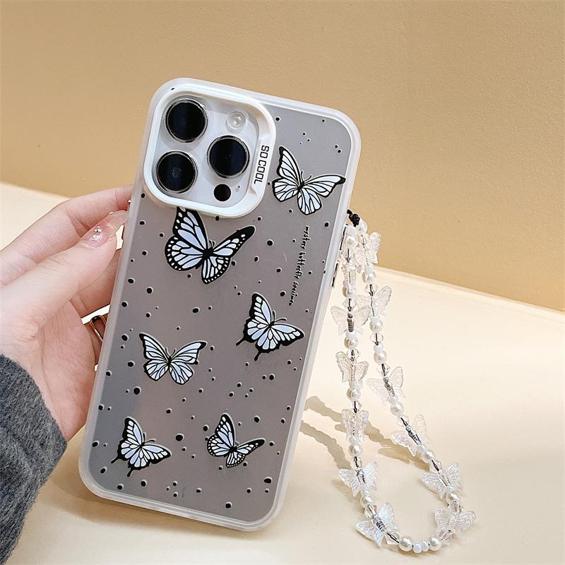 Zhitai Butterfly Frosted Laser Case for iPhone 13/14/15 Pro/16/12 Pro Max