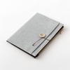 Midori Laid-Back Notebook Cover, Fabric, B6, Gray, 15369006