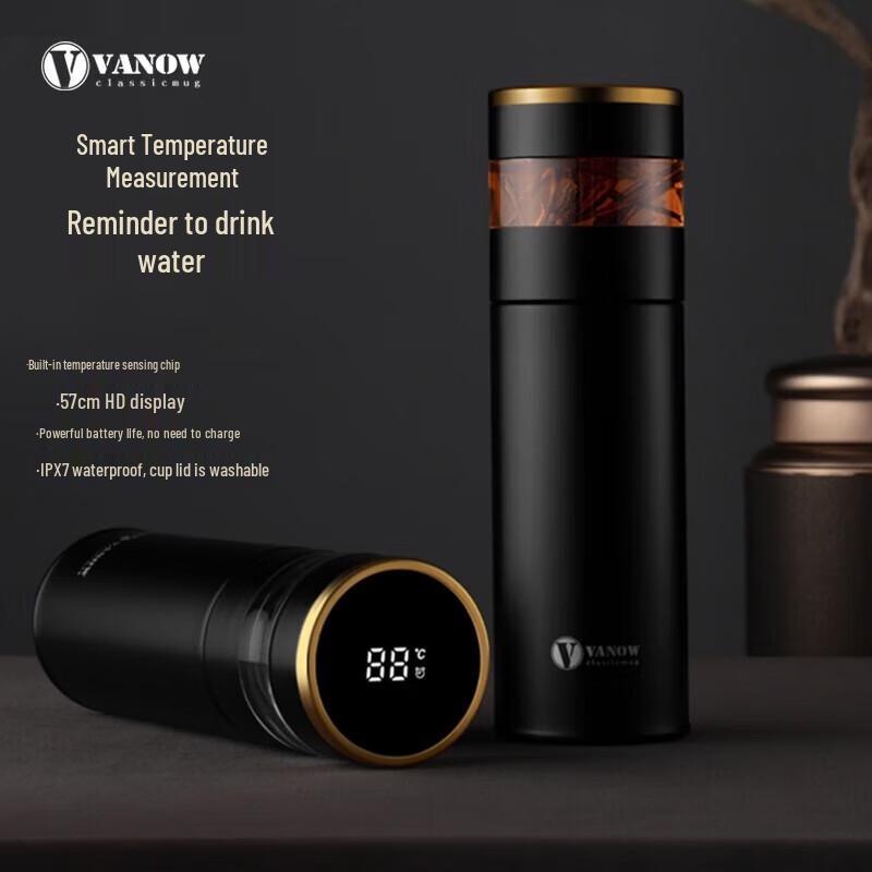Vanow Smart Insulated Tea Separation Mug with 999 Silver Liner