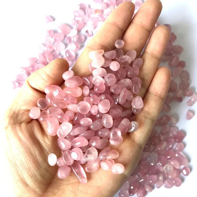 Madagascar Pink Crystal Gravel Ornament in Bottles/Cups 5-8mm, 100g