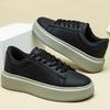 Retro Chunky Sneakers Women Fashion Platform Shoes Men Casual Sneakers Waterproof Walking Shoes PU Leather Outdoor Footwear