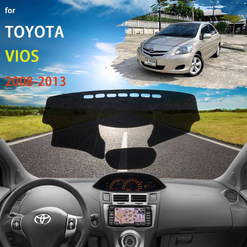 Dashboard Pads Protective For Toyota Vios Yaris Belta Soluan XP90 2008~2013 Car Accessories Dash Board Anti-UV Carpet Sunshield