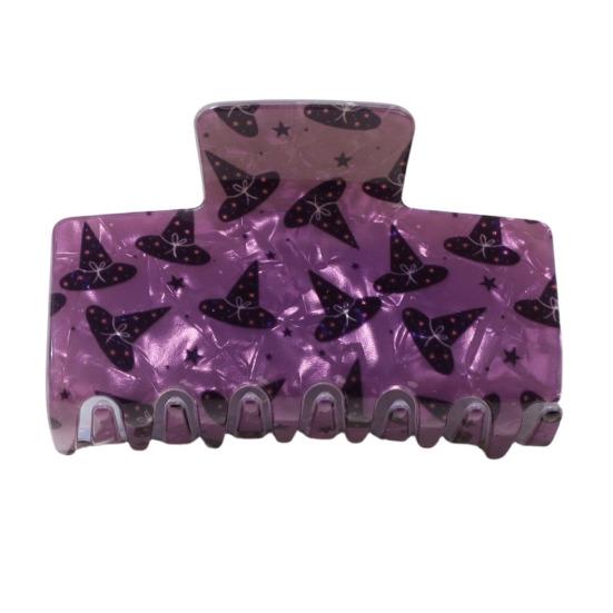 Haarkralle Halloween Geist Spinnenmuster Hinterkopf Haarspange Anti-Rutsch Zähne Starker Halt Haifisch-Haarkralle Vielseitiges Haaraccessoire