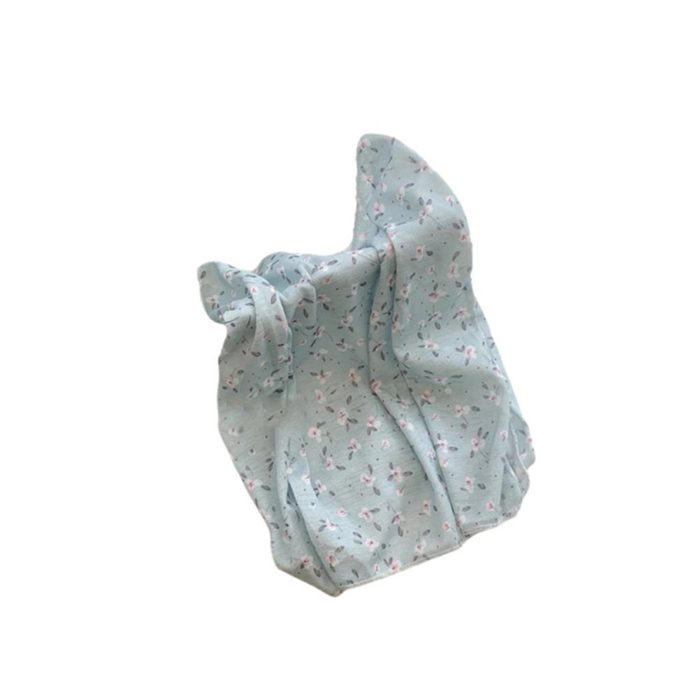 

1Pc New Breathable Face Sunscreen Mask Thin Small Floral Print UV Resistant Scarf Ear Hook Style Neck Protector Summer синий