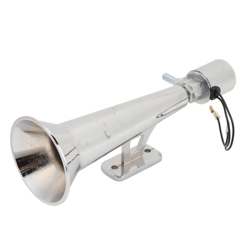 Car Air Horn Universal Rustproof 150DB Metal Loud Silver Truck Whistle Horn for 12V 24V Boat Yacht
