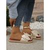 Slipper Women's Bow Flat Heel 2025 Summer New Sandals Fashion Wear Sandals Half Slipper Women