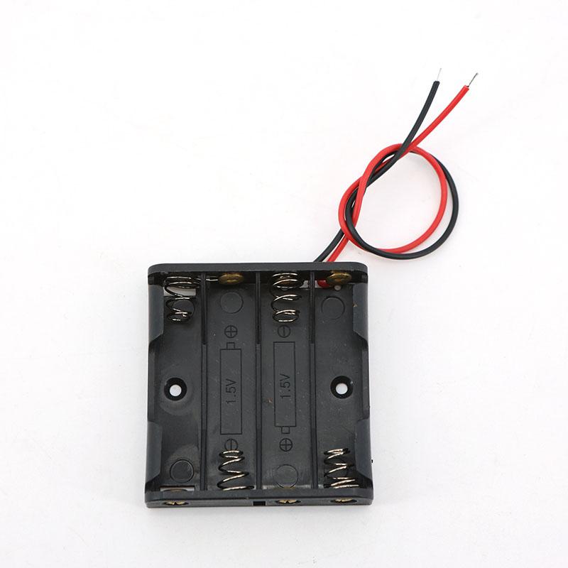 2pcs/5pcs 1.5V Slot AAA Battery Case Battery Box AAA Battery Holder With Leads Wire With 2 4 Slots AAA 3A 6v 2x1.5v 4x1.5v