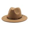 Wish Couple Woolen Top Hat Flat Brim Big Eaves Jazz Hat