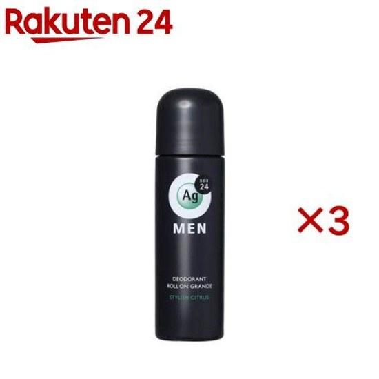 Ag Deo 24 Men Mens Deodorant Roll-On Grande Citrus (120mL3 set)