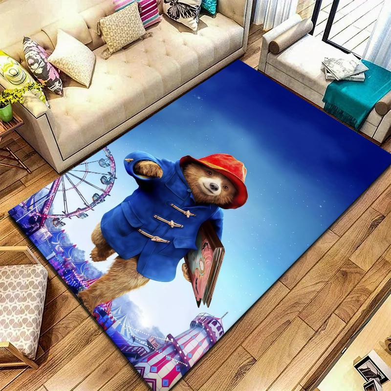 Paddington Bear Carpet Rug for Living Room Bedroom Home Sofa Decoration,Kids play Nonslip Floor Mat