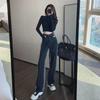 2025 New High-End Korean Style Women's High Waist Loose Straight Leg Jeans