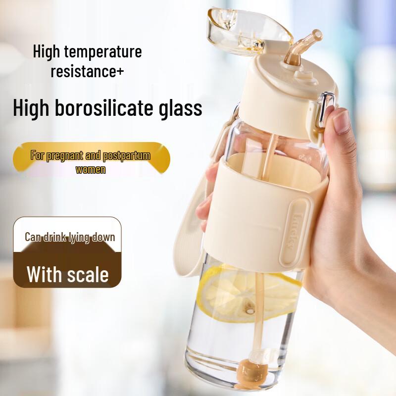Cica Portable Heat-Resistant Glass Straw Cup