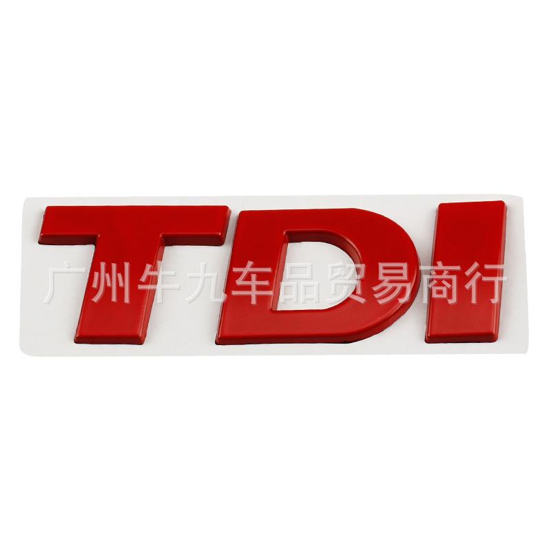 Suitable for TDI Car Stickers, Three-dimensional Letters, Car Logo, Metal Side Logo, Tail Logo, Displacement Logo, Car Modification Logo