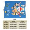 Doraemons Friends Throw Blanket Future Robot Cat Pattern Warm Soft Quality For Boys & Girls Winter Use Fits Couch Chair Sofa Bed