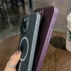 Ultra Thin Matte For Magsafe Magnetic Wireless Charge Case For iPhone 15 14 13 12 11 Pro Max 15 Plus Translucent Hard PC Cover