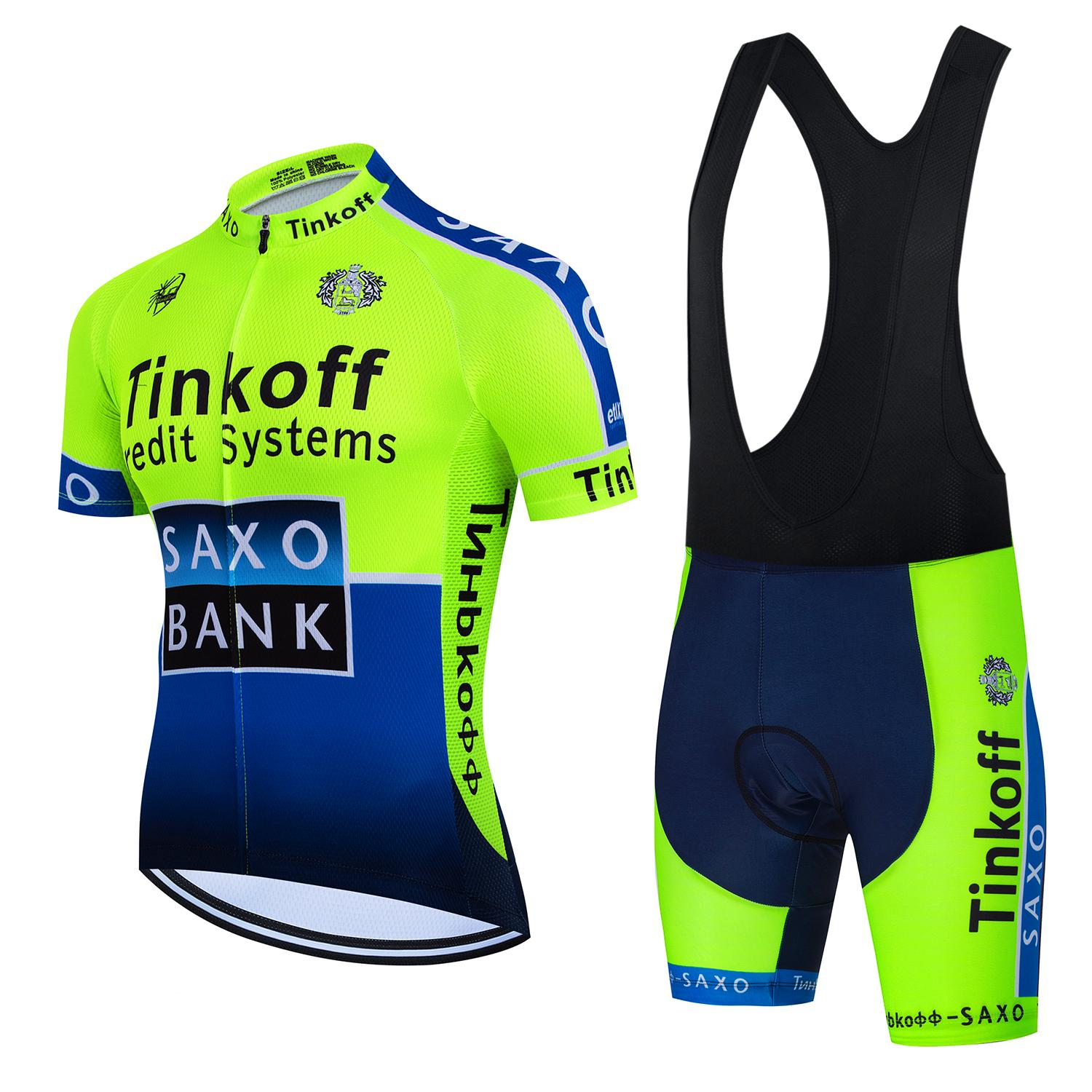 

2026 Saxo Bank Tinkoff TEAM Велосипедні костюми Тріатлон Велосипедний одяг Дихаючий Захист від УФ Гірський велосипедний одяг Костюми Ropa Ciclismo XL