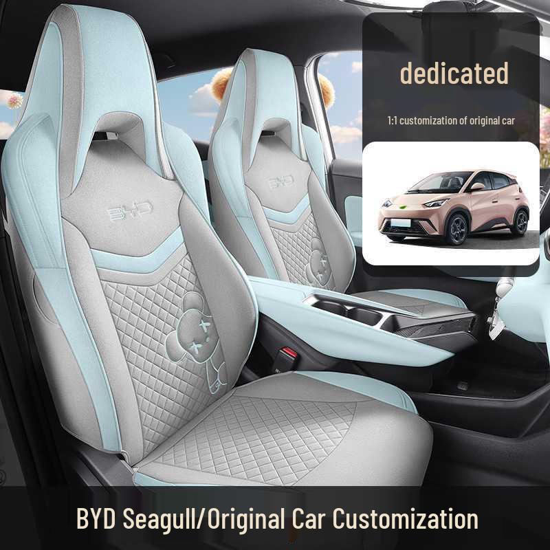 Breathable Fabric Linen Car Seat Covers for BYD Seagull (Five-Seater, Universal Fit)