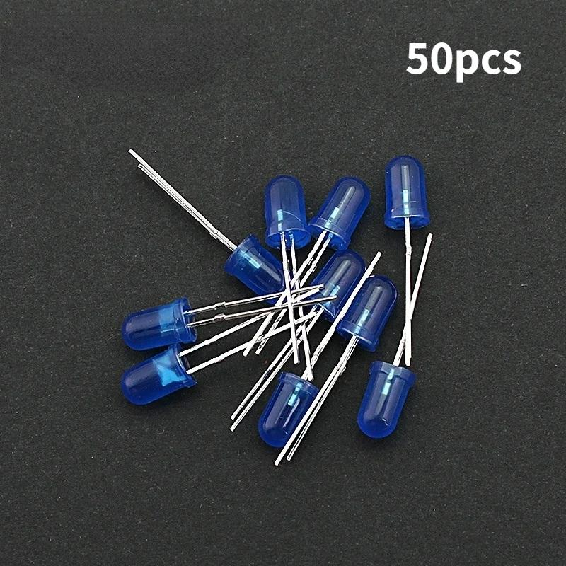 50/60/100PCS 5mm LED Diode White Yellow Red Green Blue Assorted Kit DIY LEDs Light Emitting Set Electronic Diy Kit
