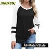 Women's Fashion Casual O-Neck Long Sleeve Blouses & Shirts