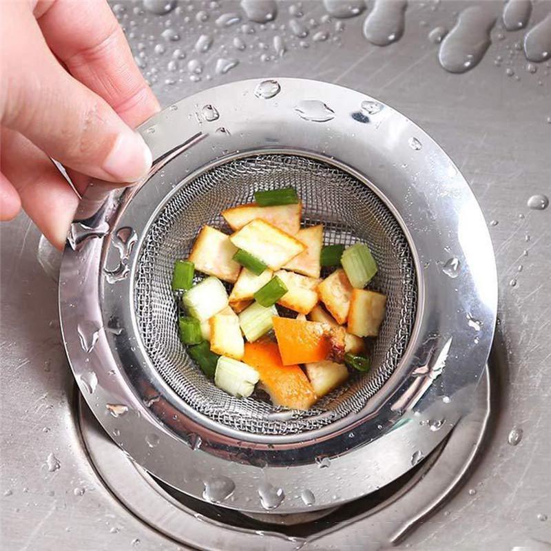 Stainless Steel Kitchen Sink Strainer Drain Filter for Sink Dishwashing Basin Food Waste Catcher Anti-Clog Mesh Basket Universal Fit