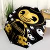 1 buc. Bendy and the Ink Machine - Umbrelă pliabilă automată cu nume personalizat - Design compact cu 8 spițe, Plastic și Fier durabile, Utilizare zilnică S0106013
