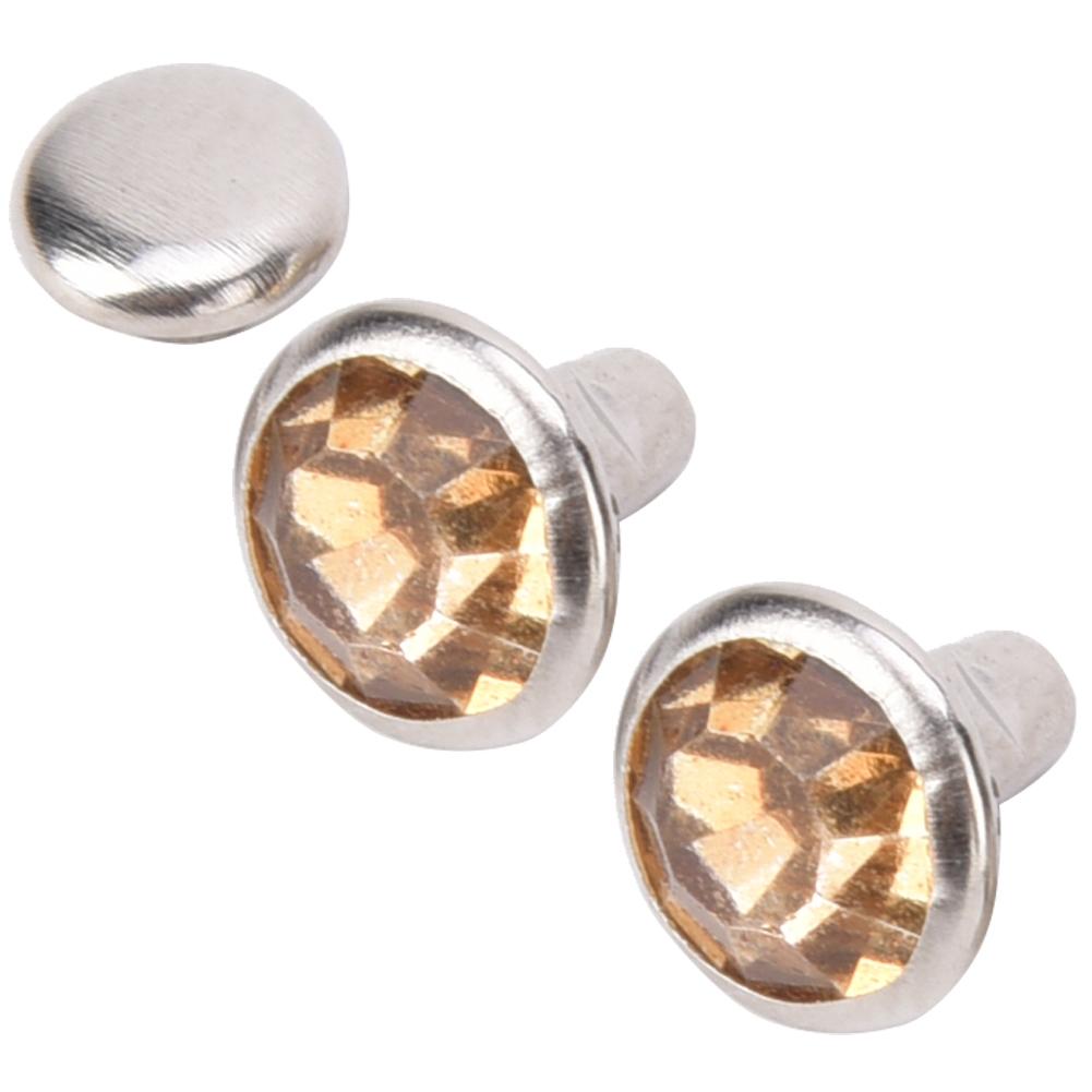 50 Sets Rhinestone Rivets Crystal Diamond Studs Leather Craft Bag Clothes Decoration