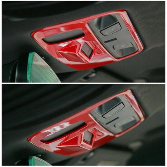 Interior Front Reading Light Lamp Cover Trim For Chevrolet Camaro 2017+ Red