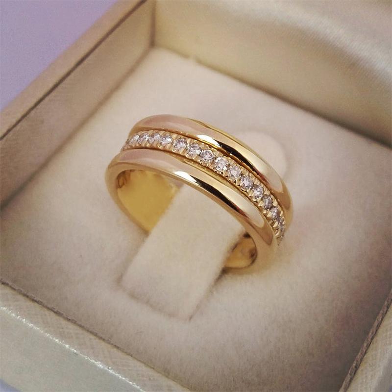 Huitan Geometric Shaped Women Rings with Marquise Cubic Zirconia Exquisite Female Accessories for Wedding Party Fashion