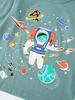 Boys' Luminous Astronaut Space T-shirt - Long-Sleeved Casual Base Layer for Autumn/Winter