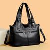 Women's Bag Lightweight Stitching Soft Leather Tote Bag Large Capacity Mother Bag