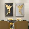 Nordic Retro Golden Angel Canvas Abstract Painting Home Decor Vintage Posters and Prints Wall Pictures Living Room No Frame