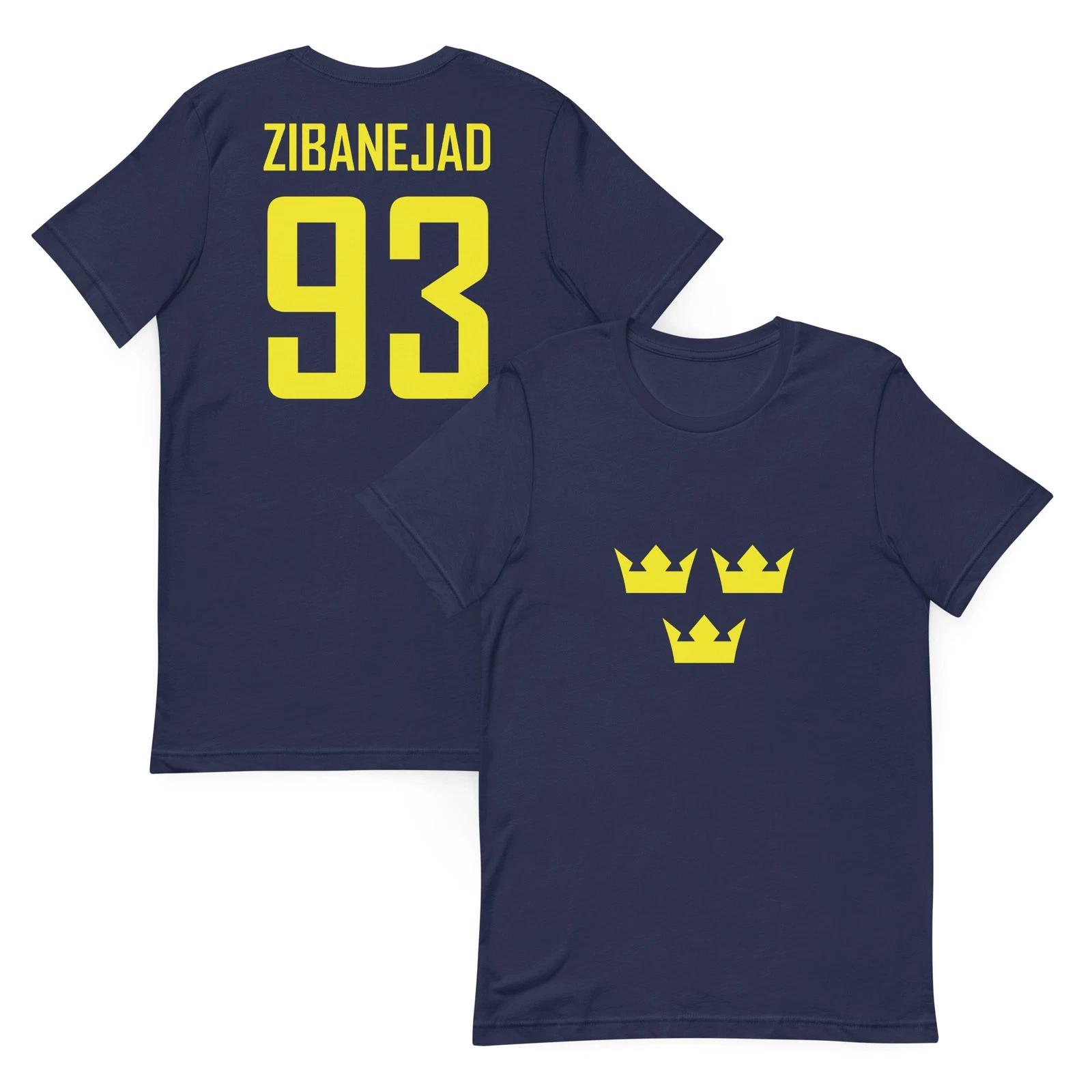 Mika Zibanejad #93 Team Sweden Hockey Jersey Shirt Olympics World Cup 4XL