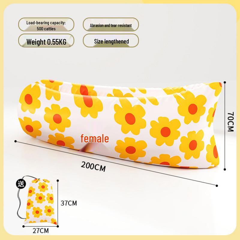 Надувной диван-кровать: Портативное ленивое кресло для улицы, складное, одноместное/двухместное, в виде подушки. 200*70