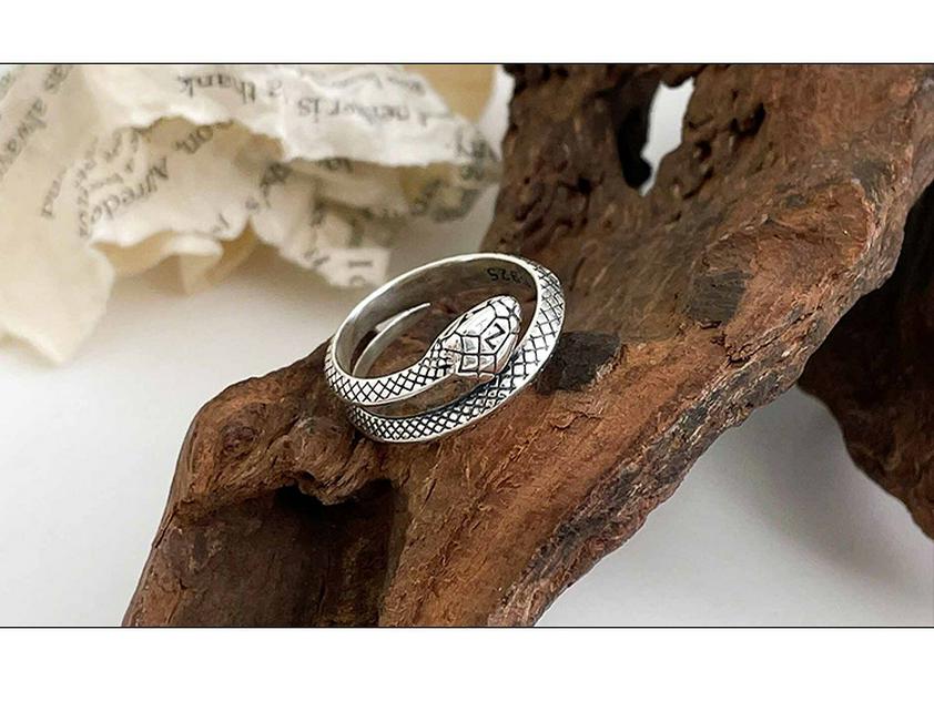 Yinruitai S925 Silver Snake Wrap Ring: Exquisite, Luxurious, and Unique Design for Women