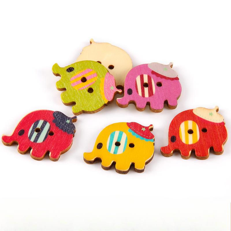 10pcs Rustic Handmade Wooden Buttons, Decorative Hand-Painted DIY Floral, Butterfly & Tree Designs for Crafts