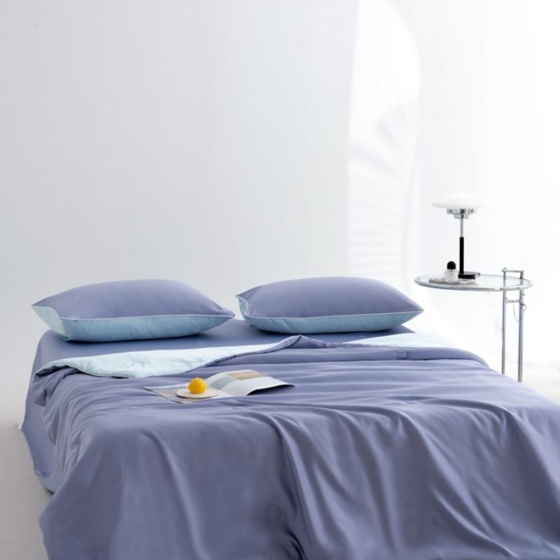 new Class A skin-friendly and ice-feeling Lyocell Tencel fiber summer cool quilt double color quilt for summer