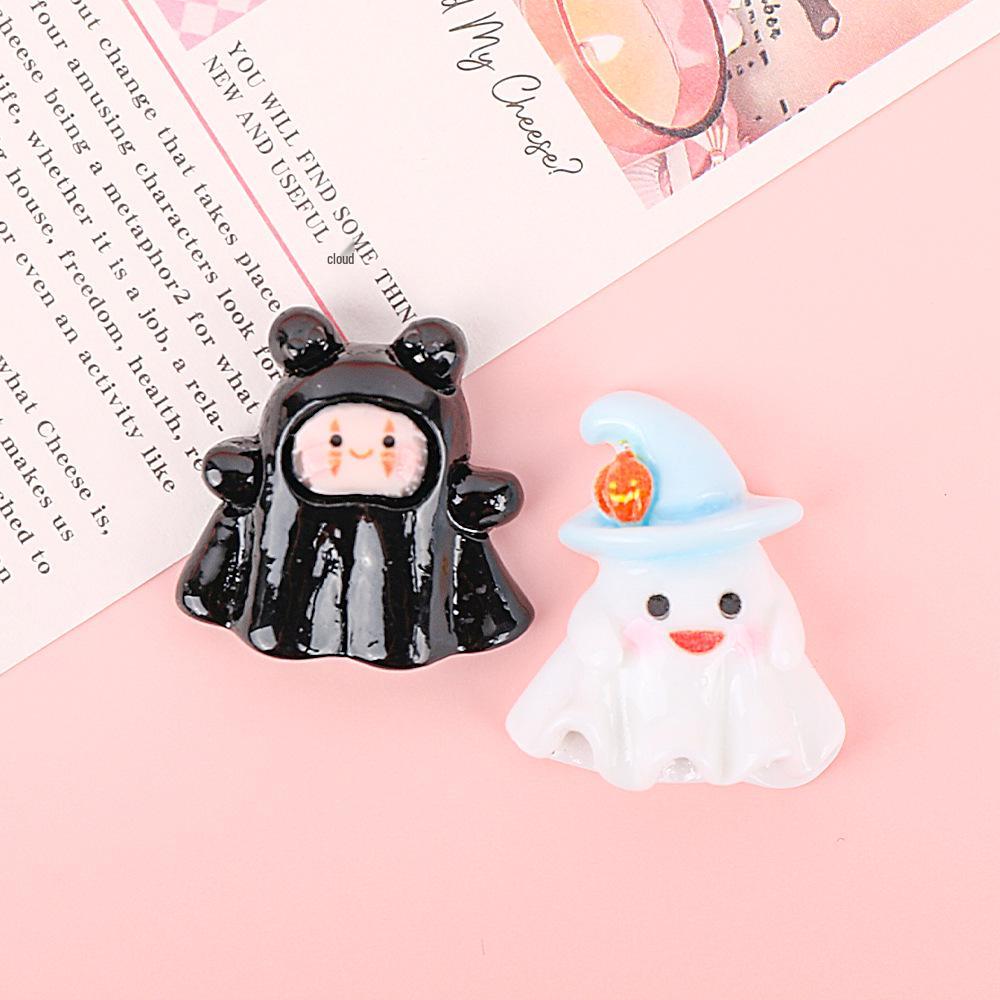 Handmade DIY Cartoon Pumpkin Lantern Hair Clip Resin Components