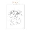Wall Poster Figure Hand Flower One Line Drawing Canvas Art Print Painting Black White Lady Wall Picture For Living Room Decor