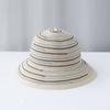 2025 Rainbow Stripes Hat Summer Women Visor Bucket Hat Fisherman Hat Hand Weaving Panama Girl Fishing Chapeau Sun Hats Tool
