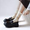 4 Pairs 3D Textured Ankle Socks Set, Floral Embossed Cottagecore Socks for Women, Fashion Casual Low Cut Socks, Women Socks