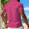 Women Short Sleeve Polo Shirt Blue Black White Ocean Camouflage Print Half Zip Lapel Top