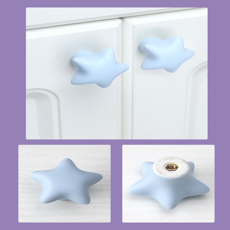 Keramik Schrankgriffe im nordischen Stil für Kinderzimmer, Macaron-farbenfrohe runde Schubladenknöpfe und -griffe, Möbelgriffe für Kinder