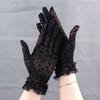 Leopard Print Women's Summer Gloves Sun Protection Breathable Lace Gloves Thin 5 Fingers Party Gloves Spring Summer Outdoor